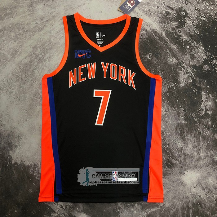 Camiseta New York Knicks Carmelo Anthony NO 7 Ciudad 2022-23 Negro